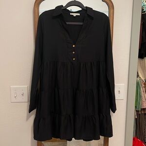 Long Sleeve V-Neck Dress